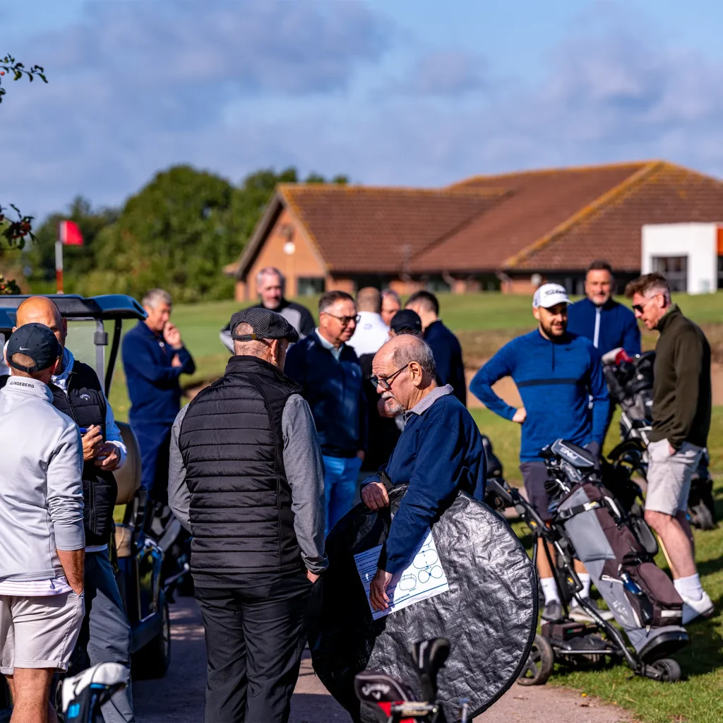 Integrated Doorsets staff, customers and suppliers gathering for the IDSL Charity Golf Day